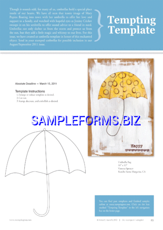 Umbrella Template 2 pdf free